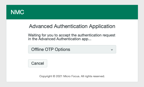 Advanced authentication screen image