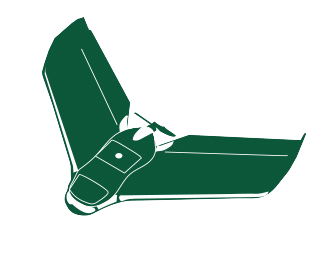 Winged UAS drone icon