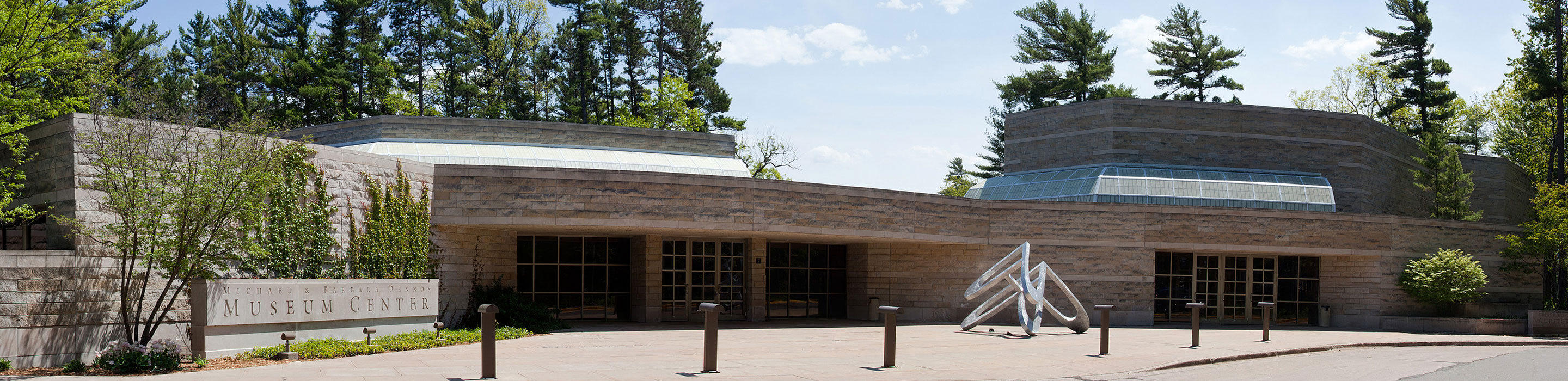 Exterior photo of the entrance to the Dennos Museum Center