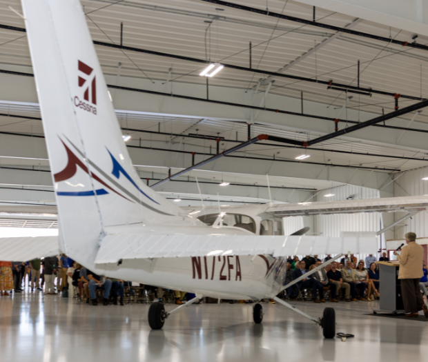 NMC Aviation Hangar ribbon cutting
