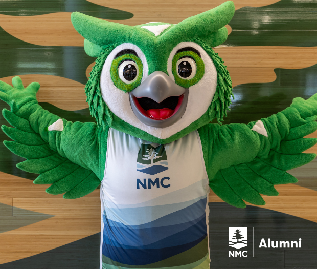 Swoop Mascot with Alumni Linked Logo
