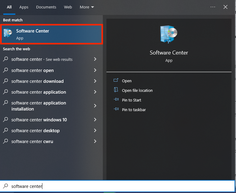 search-software-center