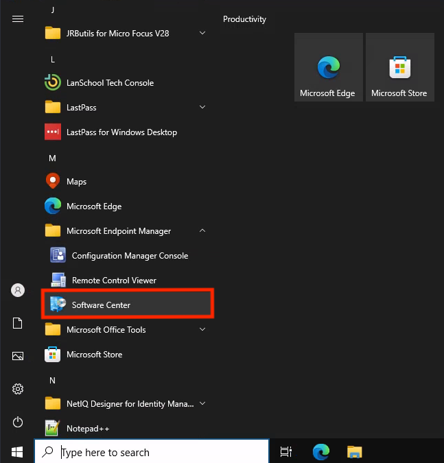 start-menu-software-center