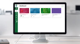 Canvas program on a computer screen