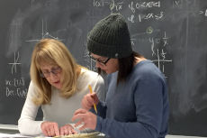 NMC photo of a math program instructor and student