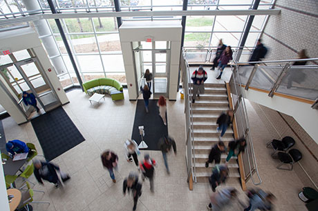 The Health & Science Building lobby