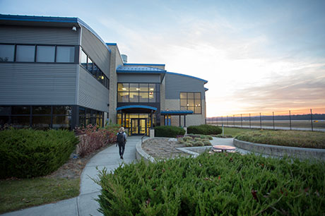The rear of the Parsons-Stulen Building on NMC's Aero Park Campus