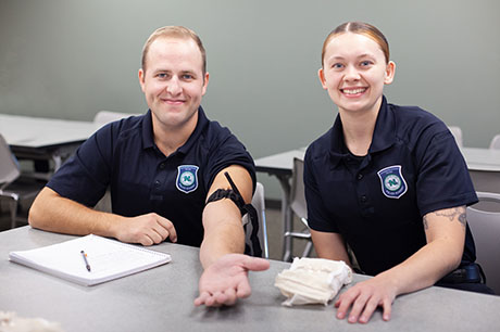 Two Police Academy Law Enforcement program students