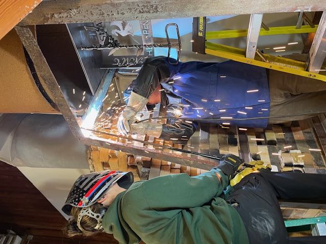 Welding in ceramic lab