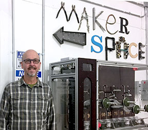 Keith Kelly at the Maker Space