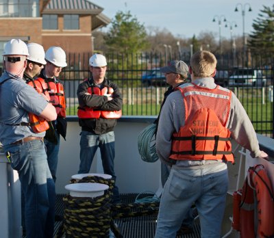 Maritime instructor John Biolchini with cadets