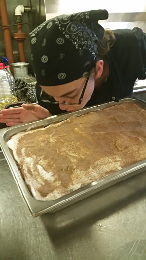 Inspecting the cake