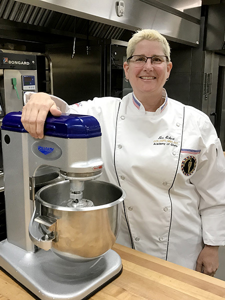 Great Lakes Culinary Institute Director Les Eckert in the kitchen