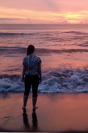 Ellie Sambrone and a Costa Rican sunrise