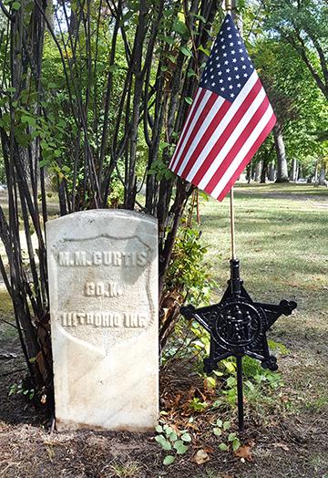 A repaired Civil War marker