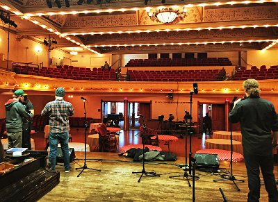 NMC Audio Tech students set up for a 2017 show at the Opera House