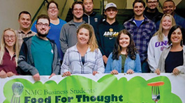 NMC business students collect food for the hungry