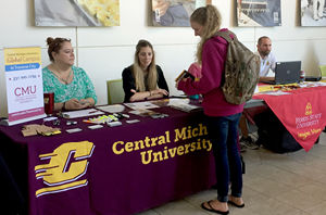 Transfer Tuesdays table and student