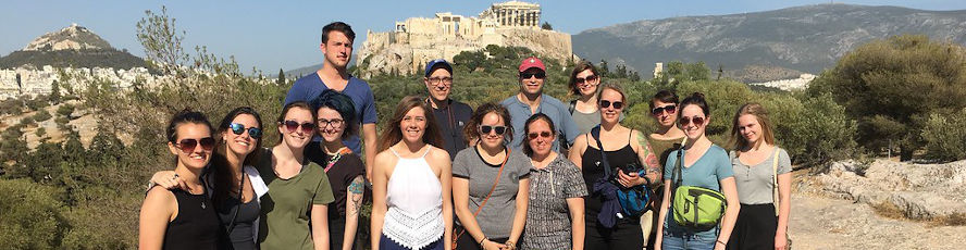 International students on a study abroad trip to Athens, Greece