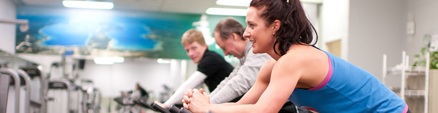 People working out in the NMC Fitness Center