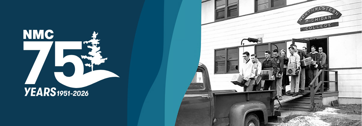 NMC's 75th anniversary logo, 1951 to 2026