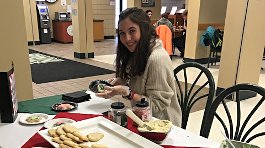 Commitment scholarship students in the NMC cafeteria