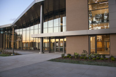 West Hall Innovation Center entrance August 5, 2020