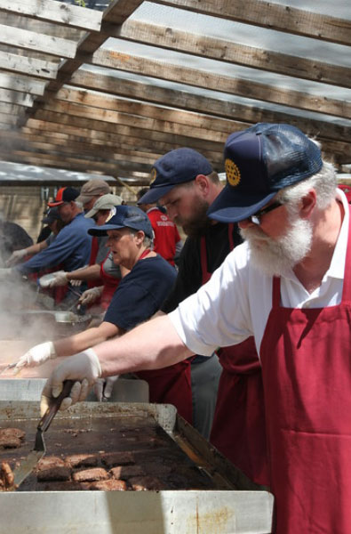 Rotarian volunteers at the NMC Barbecue