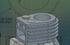 An 3D engineering illustration similar to those used in NMC's engineering program