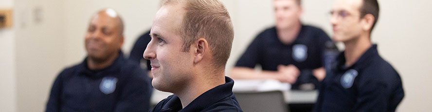 NMC Police Academy law enforcement students in a classroom