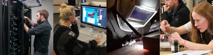 Pictures of students involved in various CIT programs