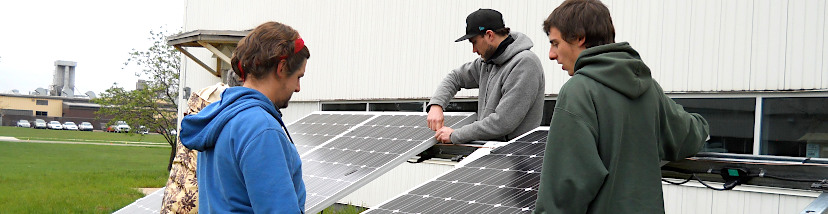 NMC students install solar panels