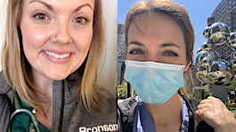 Former NMC nursing program students Karissa Havens and Callie Leaman