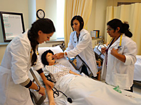 Nursing training exercise as part of associates degree in nursing program