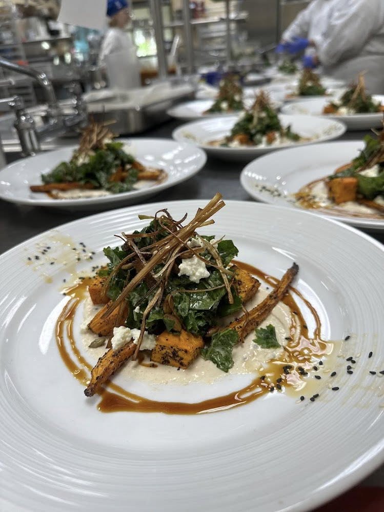 A dish from the Great Lakes Culinary Institute's 2025 Farm to Table dinner