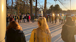 NMC students take part in a rally