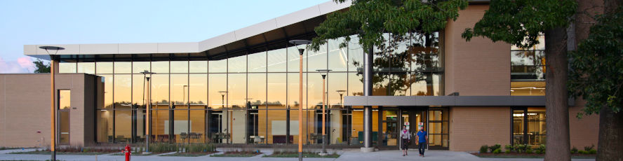 Photo of the new West Hall Innovation Center and Library