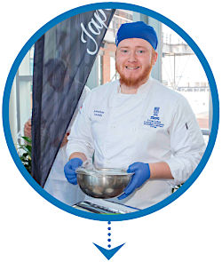 Photo of an NMC culinary arts program student