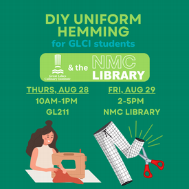 GLCI Uniform Hemming event poster