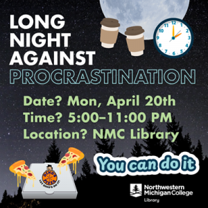 Long Night Against Procrastination flyer