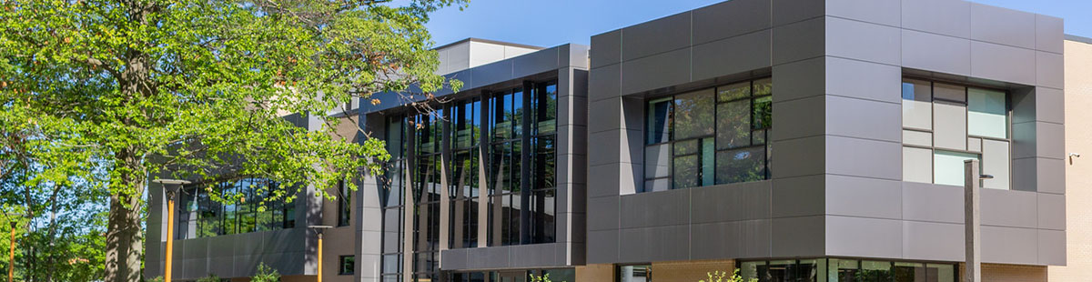Photo of the southeast side of the Timothy J. Nelson Innovation Center