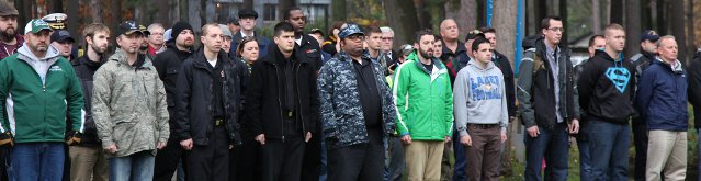 NMC veterans at a 2014 Veterans Day commemoration ceremony on NMC's main campus