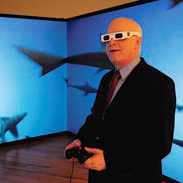 Gene Jenneman wearing 3D glasses