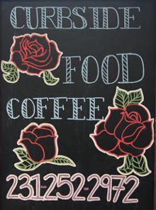 Rose and Fern chalkboard