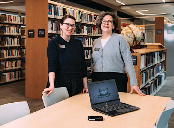 NMC librarians Joelle Hannert and Mary Beeker 