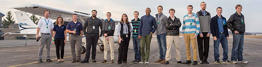 Aviation students on the flight line