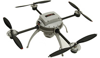 An Aeryon Scout unmanned aerial system with built-in camera