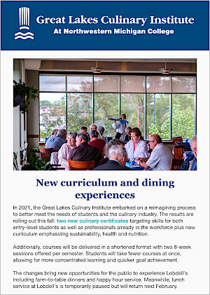 Culinary eNewsletter screenshot